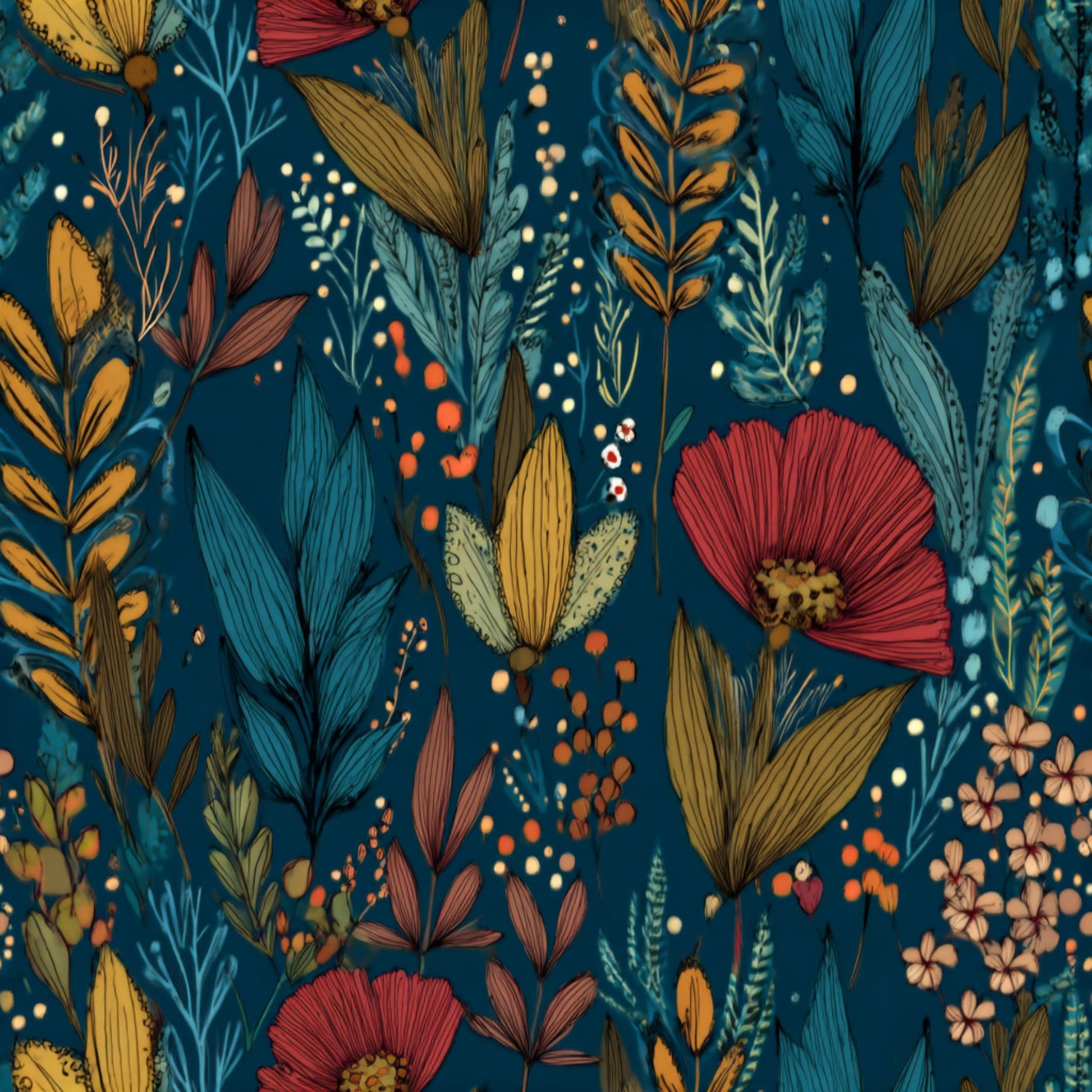 Foxey Lady - Bohemian Wildflowers Print